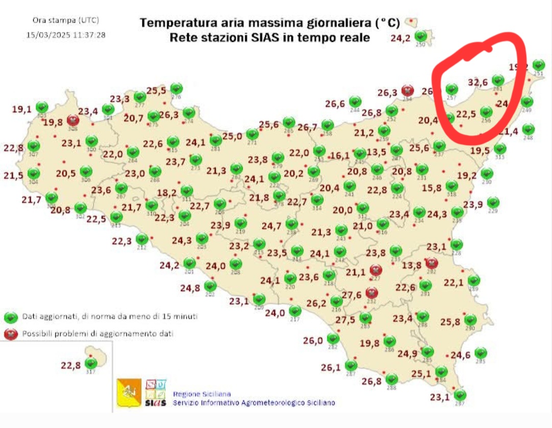 Caldo estivo Sicilia