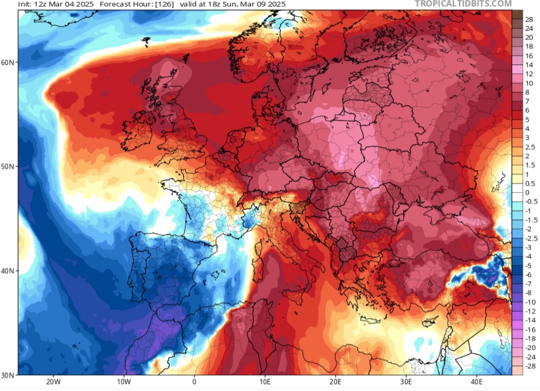 Caldo in arrivo prossima settimana