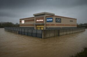 Centro commerciale nel fiume