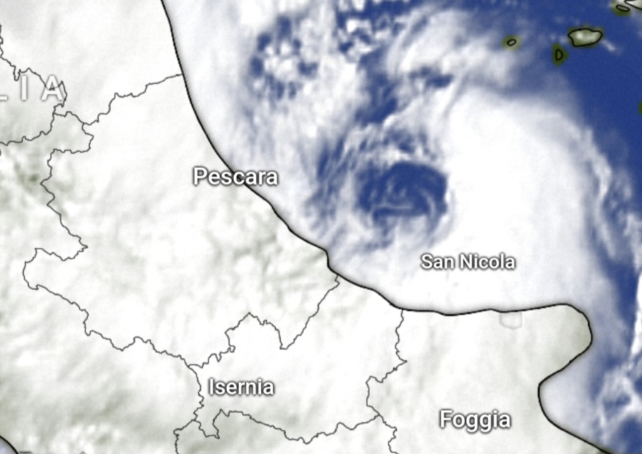 Ciclone Adriatico occhio