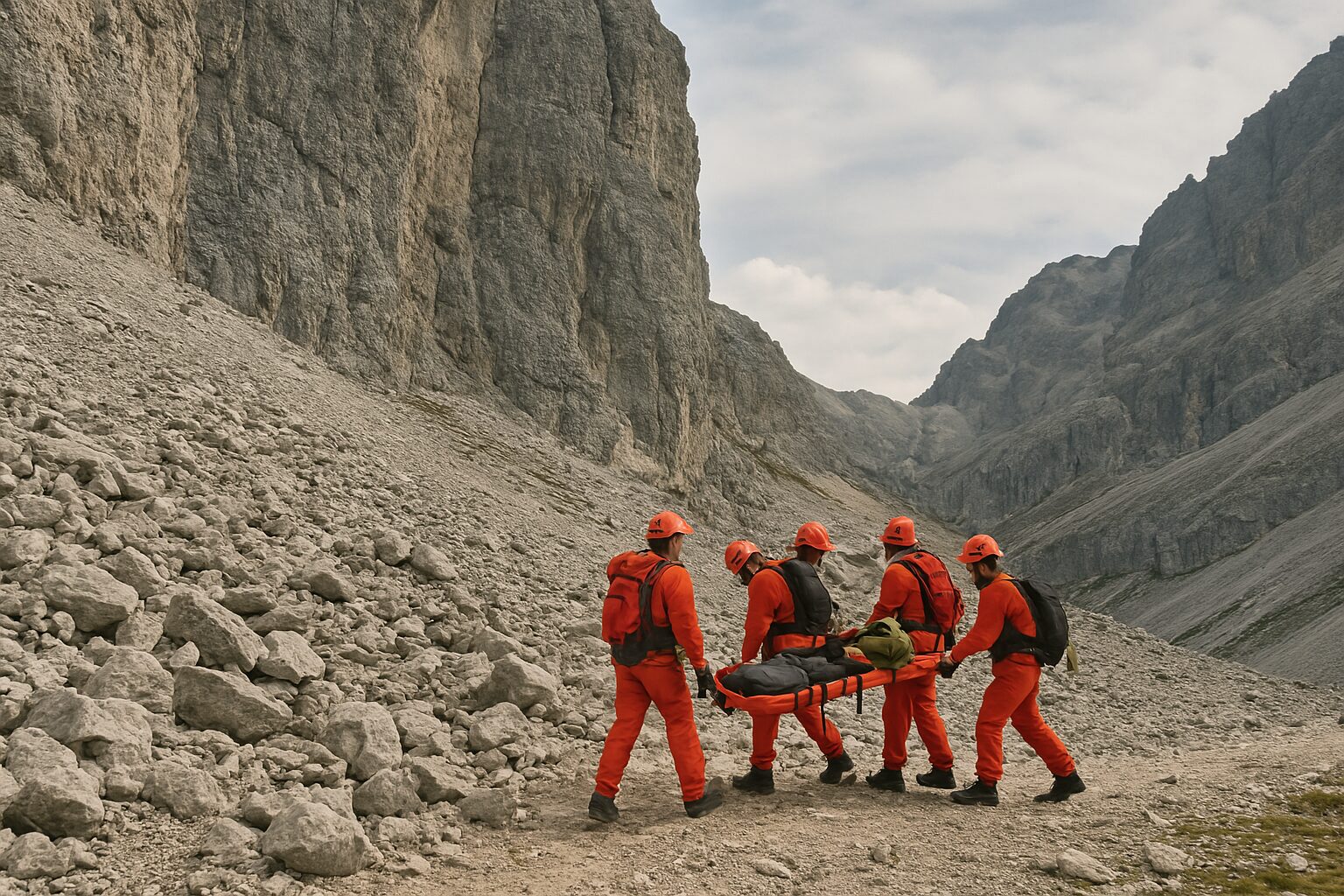 Colpito da una scarica di sassi: climber soccorso e trasportato in ospedale