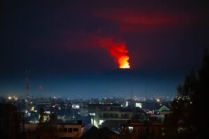 Eruzione in Congo in Nord Kivu vulcano Nyamulagira