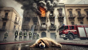 Incendio Palermo morto cocker