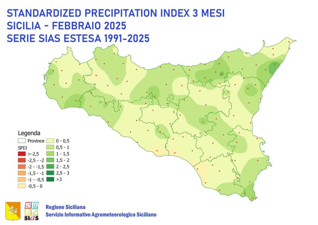Piogge Sicilia febbraio 2025