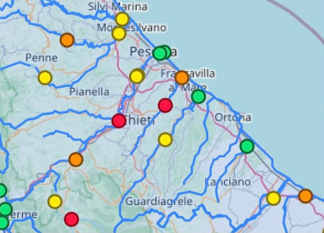 Preallarme fiumi Abruzzo 
