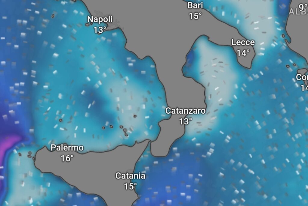 Scirocco non scalda lo Ionio