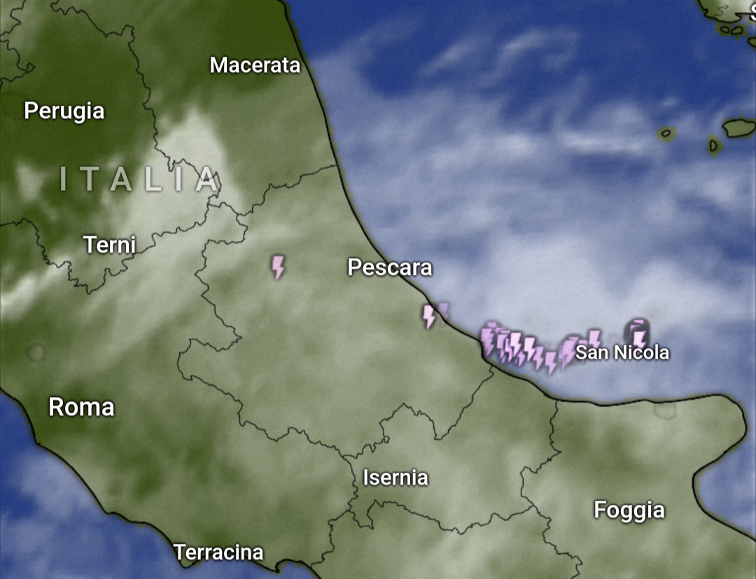 Temporali verso Abruzzo e Molise