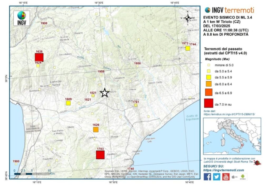 Terremoto Catanzaro