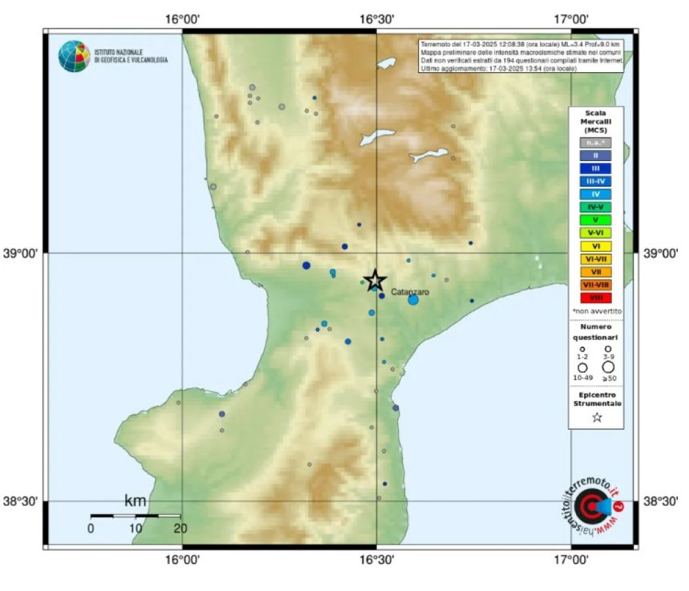 Terremoto Catanzaro