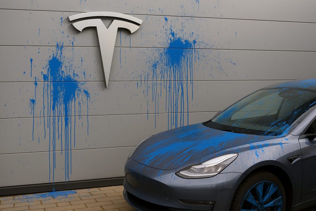 Tesla vernice blu