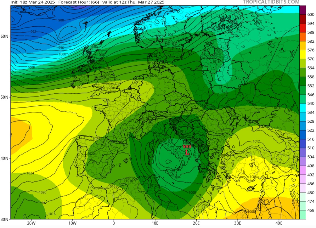 Vortice ciclonico Italia