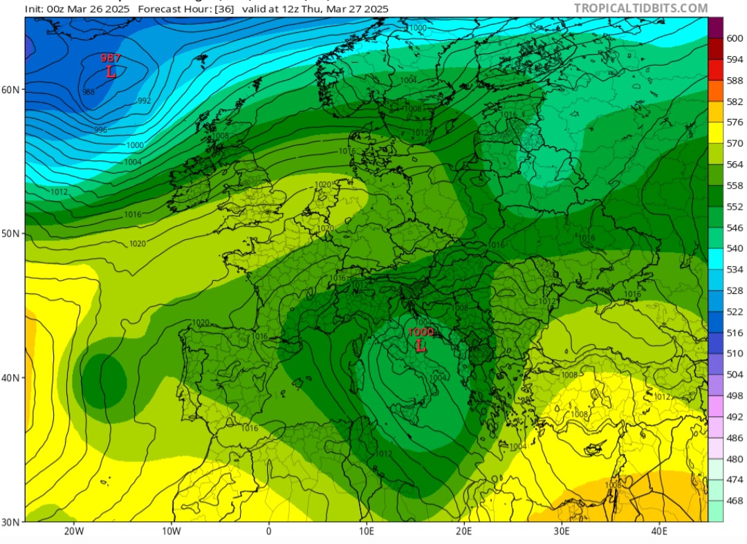 Vortice ciclonico 27 marzo