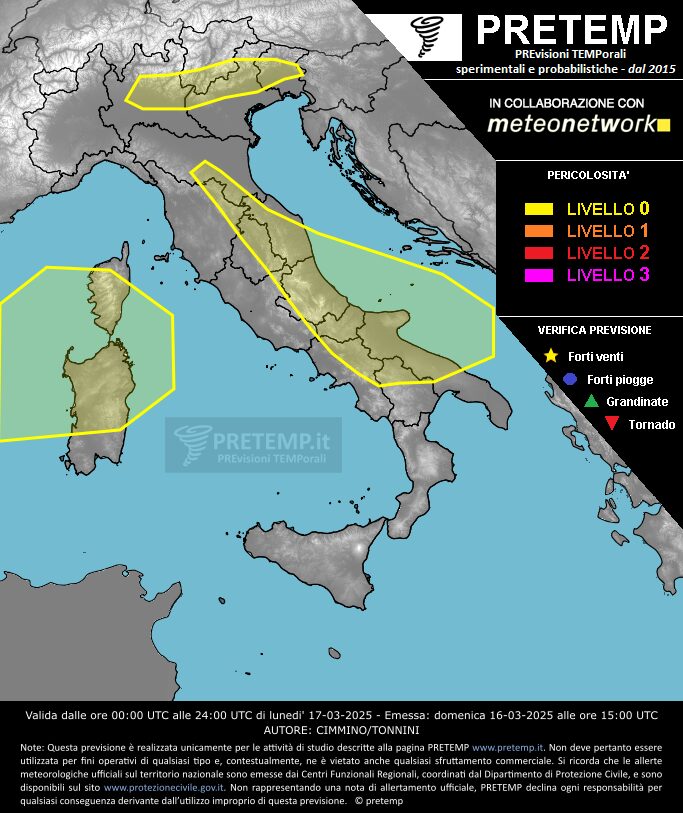 allerta meteo 17 marzo