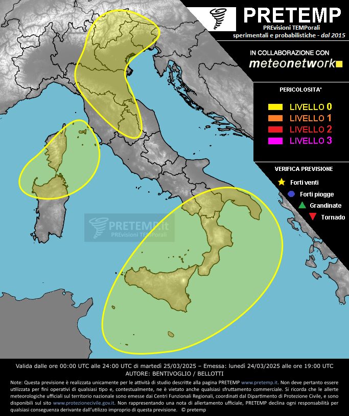 allerta meteo 25 marzo