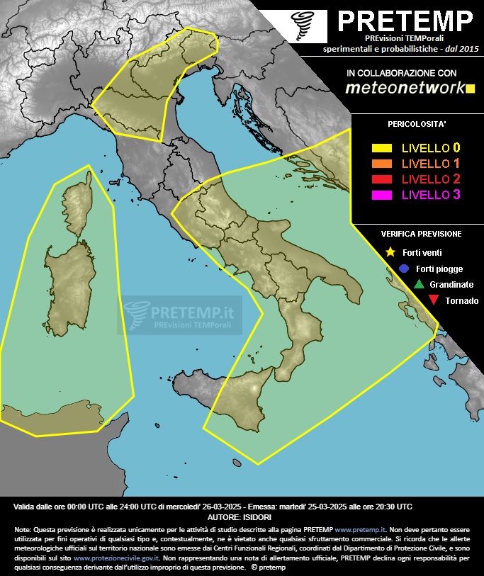 allerta meteo 26 marzo