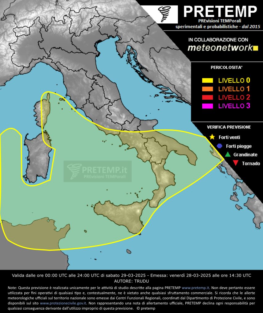 allerta meteo 29 marzo