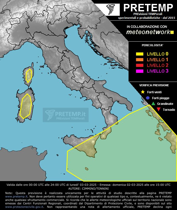 allerta meteo 3 marzo