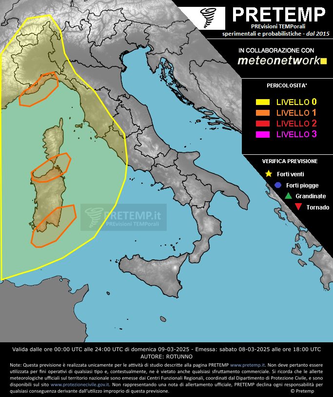 allerta meteo 9 marzo