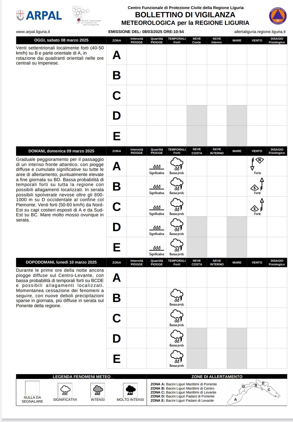 allerta meteo liguria