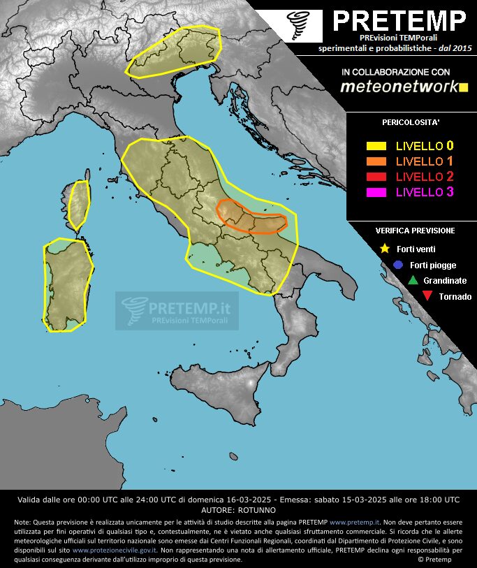 allerta meteo oggi 16 marzo