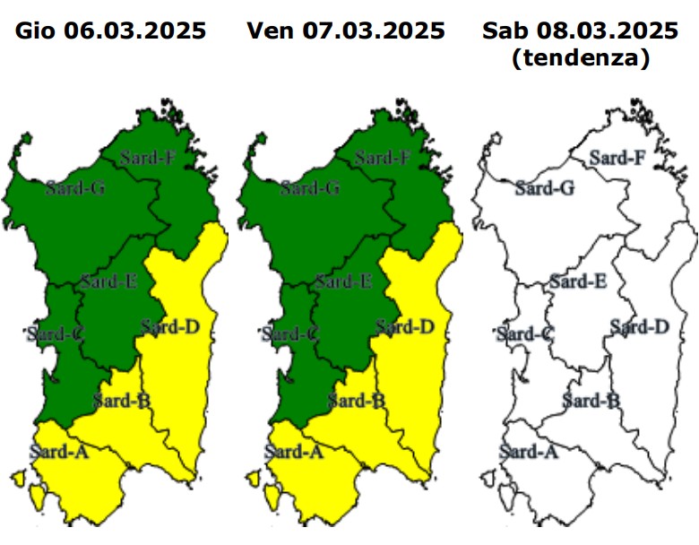 allerta meteo sardegna 6-7 marzo