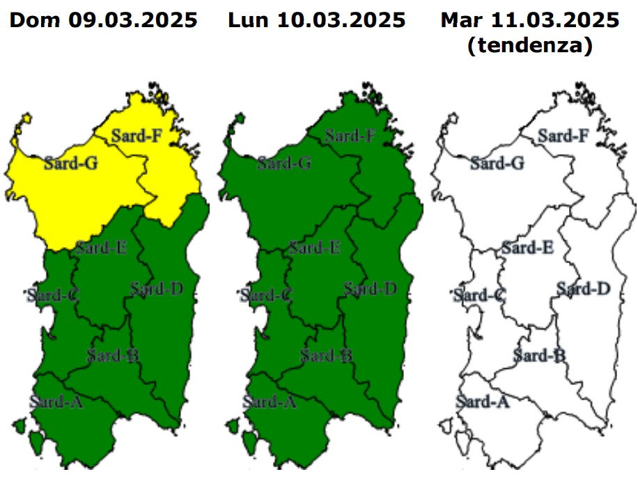 allerta meteo sardegna 9 marzo