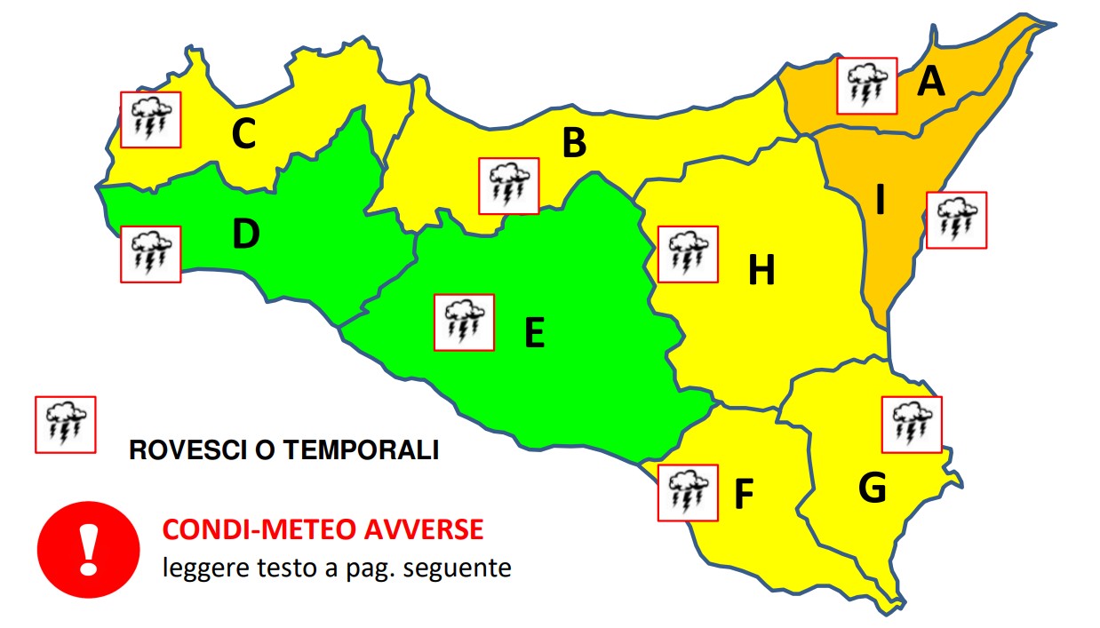 allerta meteo sicilia 1 aprile