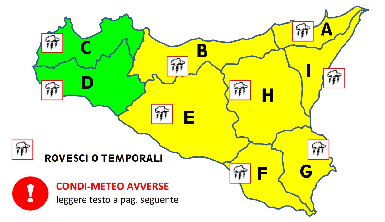 allerta meteo sicilia 26 marzo