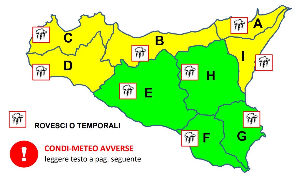 allerta meteo sicilia 28 marzo