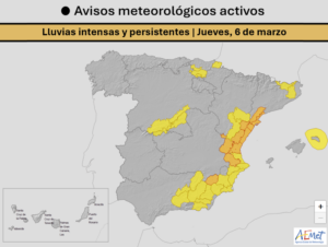 allerta meteo spagna 6 marzo 2025