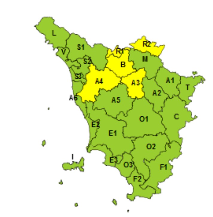 allerta meteo toscana 29 marzo