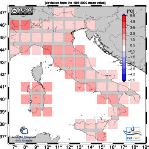 anomalie termiche italia febbraio 2025