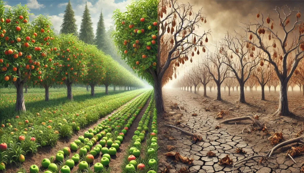 cambiamento climatico frutta
