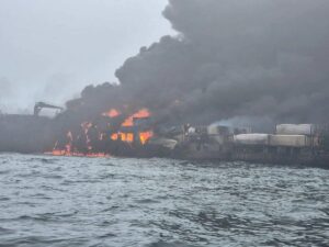 collisione cargo-petroliera mare del nord