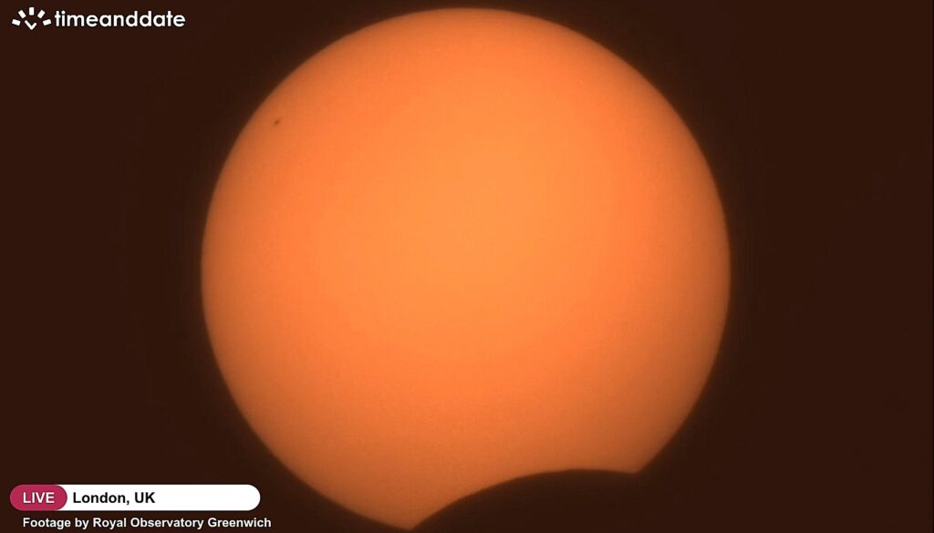 eclissi sole londra 29 marzo 2025