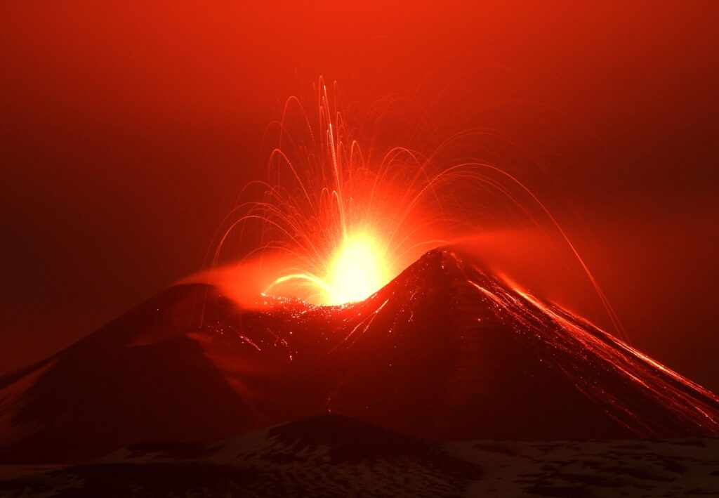 etna in eruzione