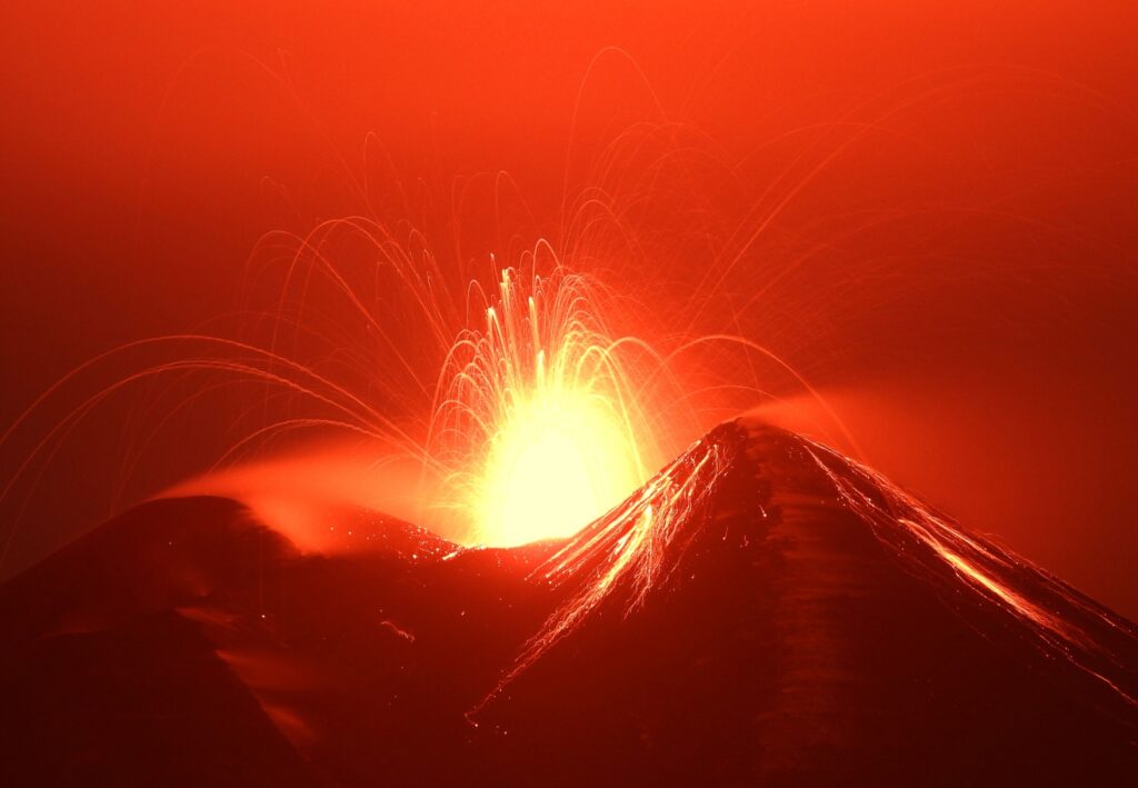 etna in eruzione