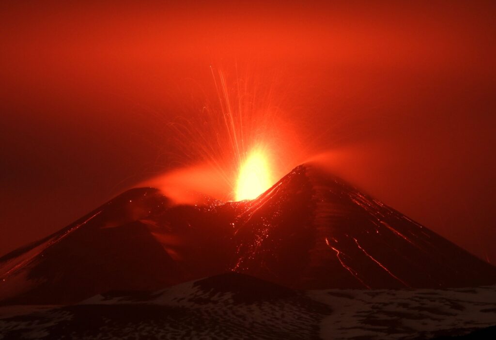 etna in eruzione