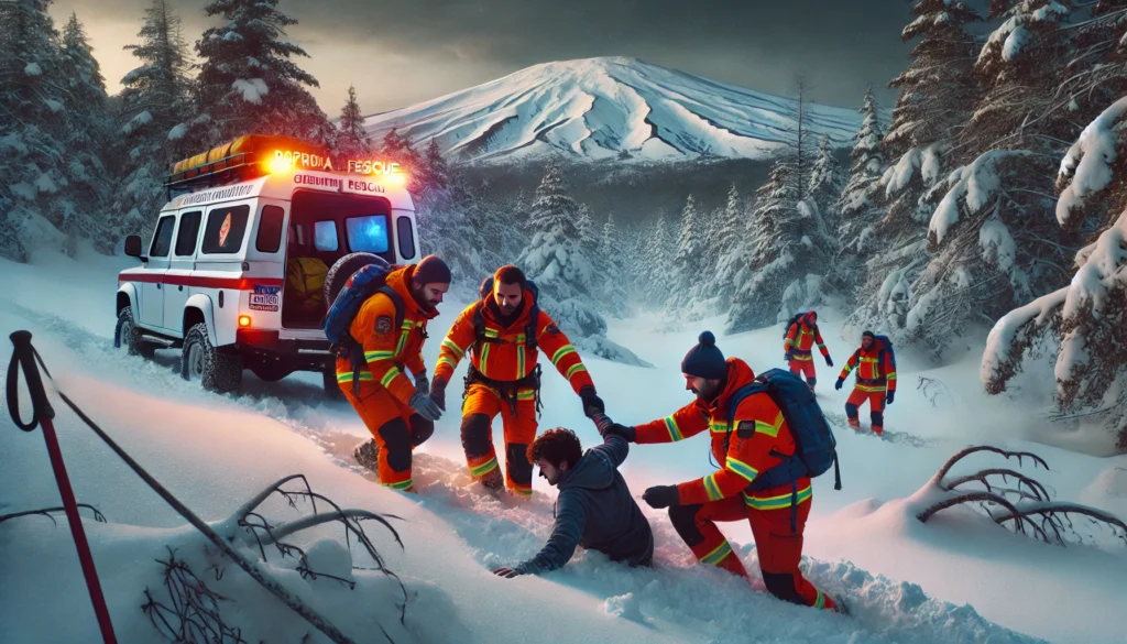 etna neve escursionista soccorso