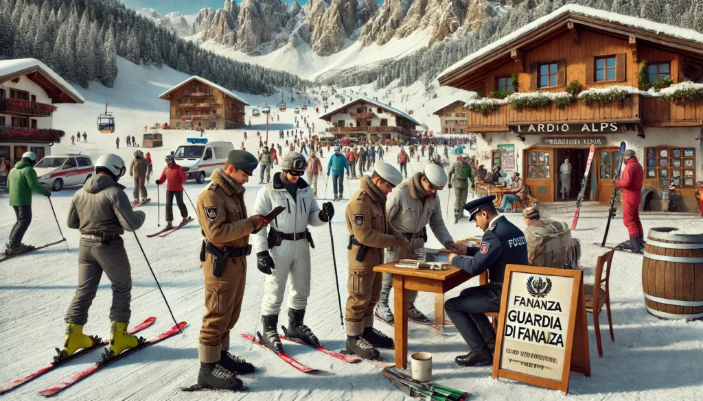 guardia di finanza neve sci