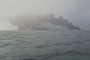 incendio petroliera cargo inghiterra mare nord