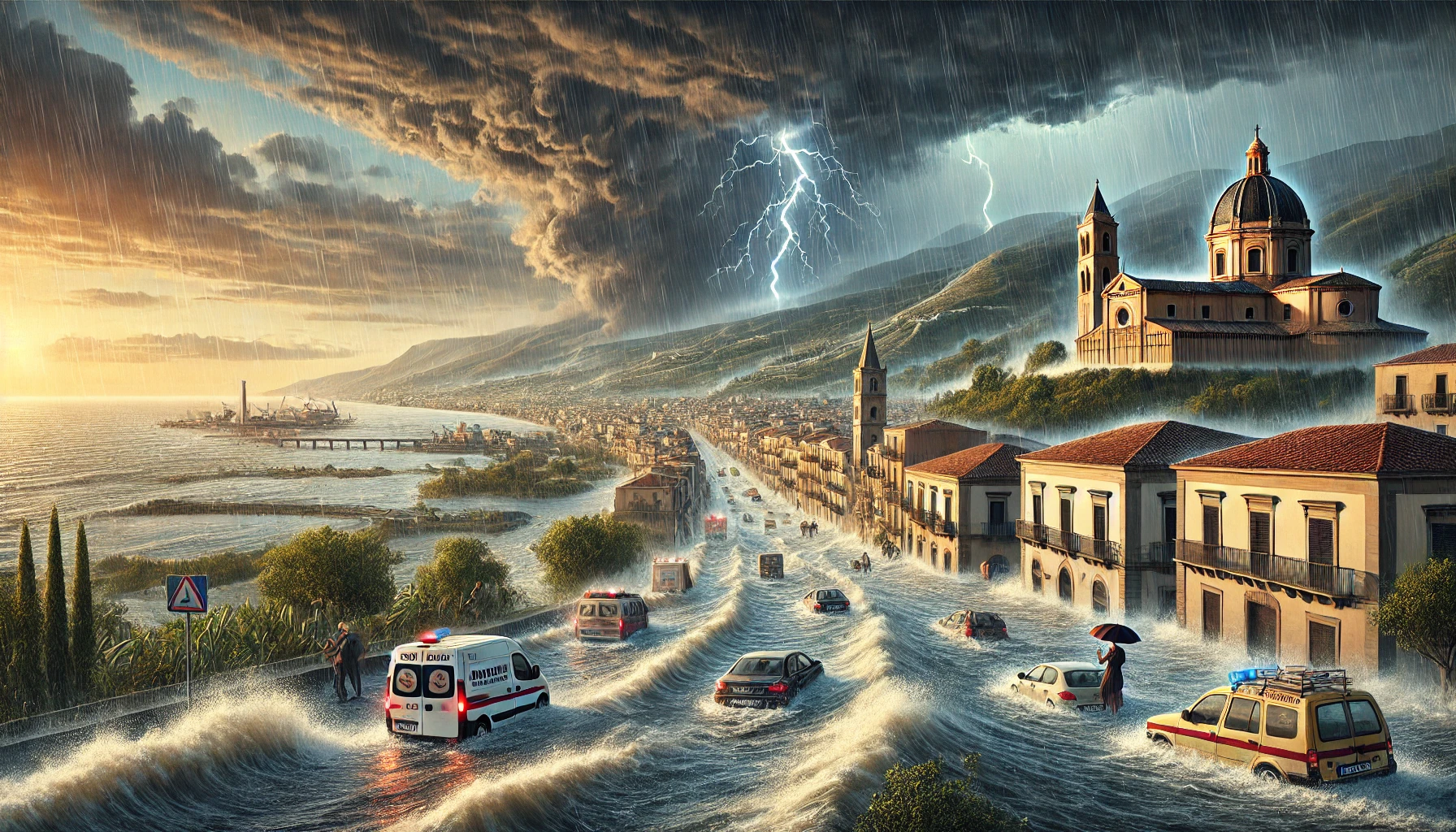 Allerta Meteo, forte maltempo in Calabria e Sicilia: inizia la fase più difficile, Messina la città più colpita | LIVE