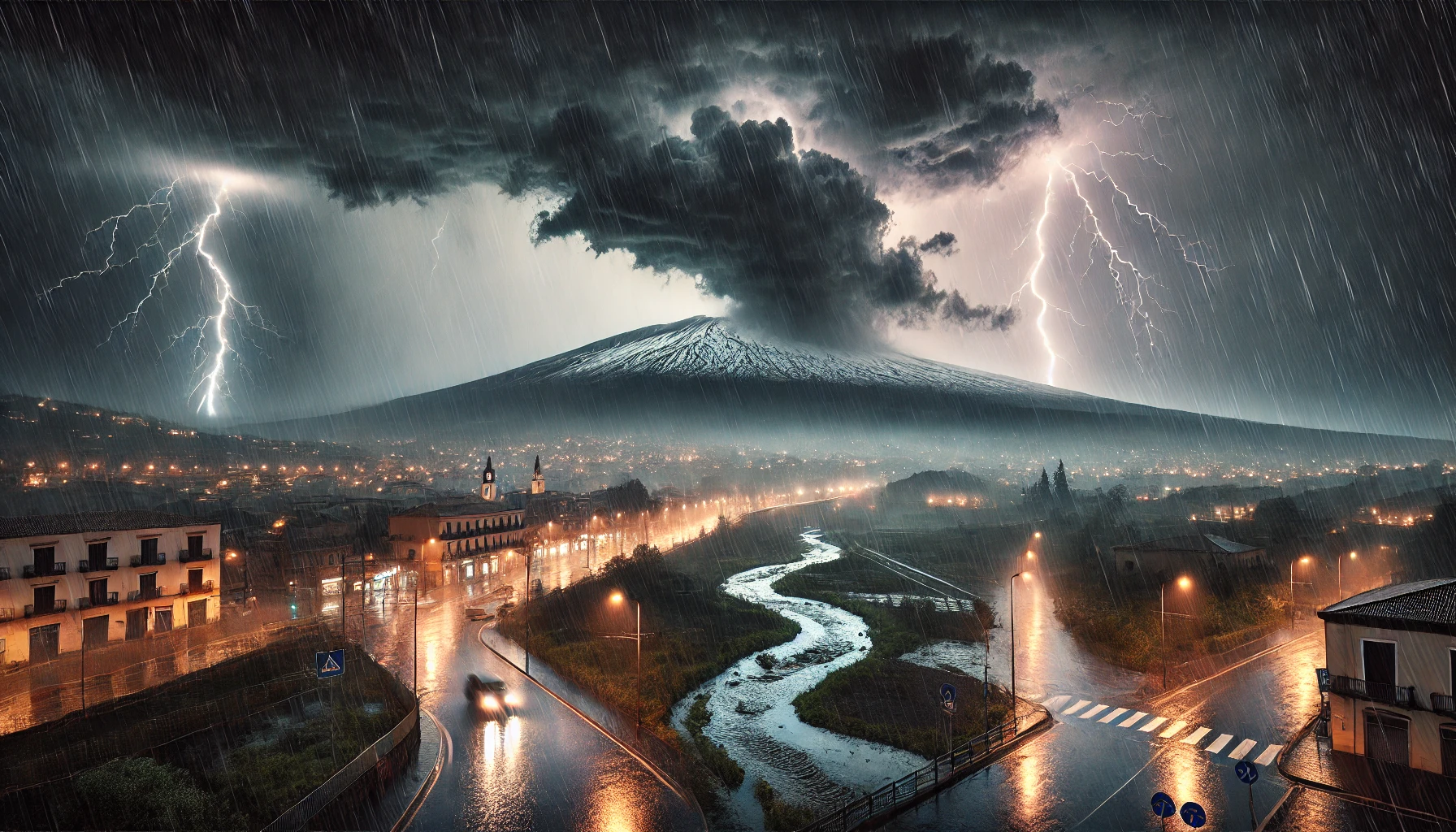 Maltempo Sicilia, piogge in intensificazione nella notte: diluvio su Catania, la situazione meteo in diretta