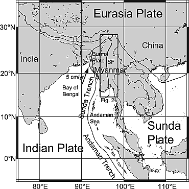 mappa studio myanmar terremoto