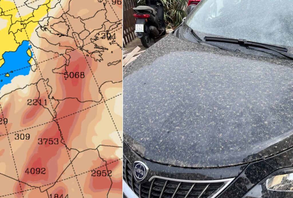 sabbia del sahara sud italia 24 marzo 2025