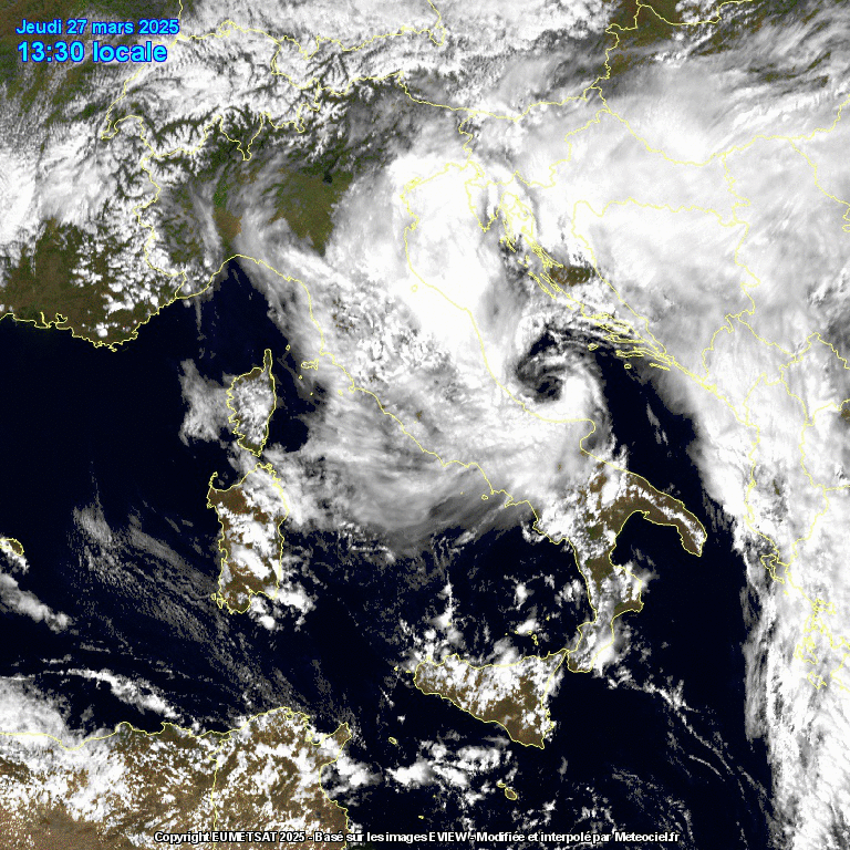 satellite meteo italia 27 marzo 2025