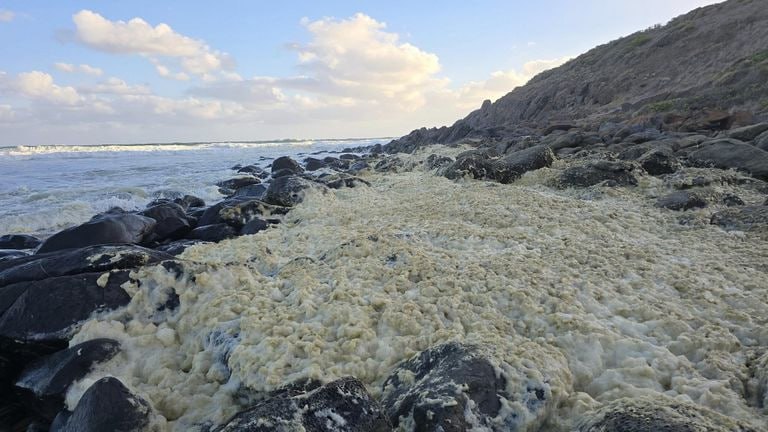 schiuma australia spiagge chiuse