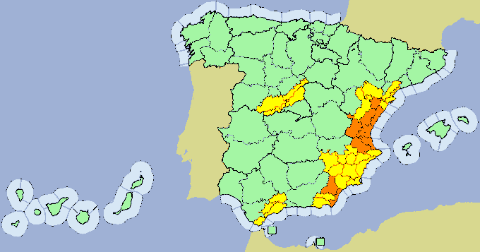spagna allerta meteo oggi