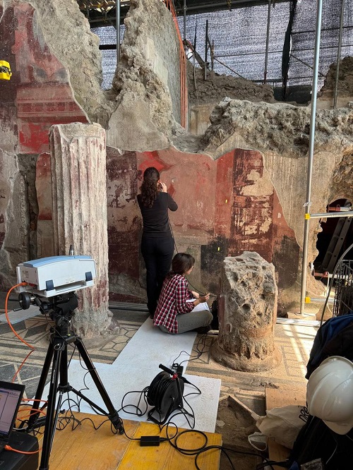 studio pigmenti affreschi pompei