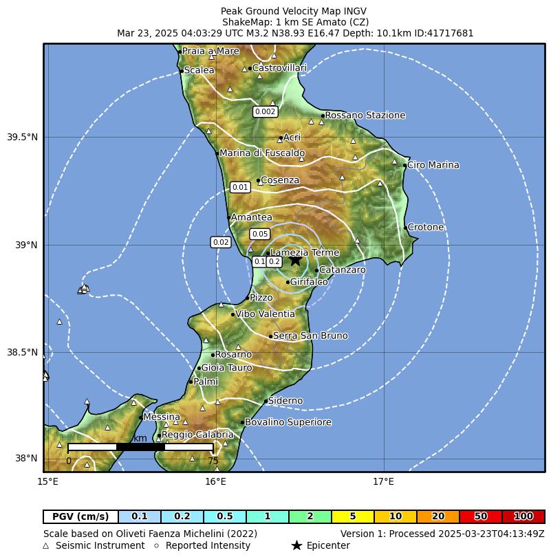 terremoto oggi calabria catanzaro